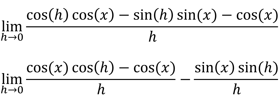 Proof That [d/dx]cos(x) = -sin(x)